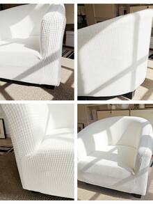 Stretch Jacquard Chair Cover, Full Coverage Sofa Cover, Multi-Color Options Universal Home Chair Cover, All-Season Use, Wear-Resistant Stain-Resistant Cat Paw Pattern, Thickened Dust-Proof, High Elasticity Sofa Cover - White - View 9