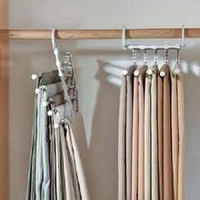 Porta-calças ajustável multifuncional em aço inoxidável, porta-toalhas, porta-guarda-roupas - Multicolorido - Visão 2