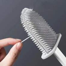 Escova Sanitária Para Limpar Vaso Privada Silicone Com Suporte Banheiro - Aleatória - Visão 4