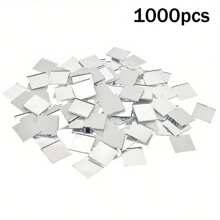 [Qty: 20/50/100/200/500/1000 Pcs] 2cm Square Acrylic Mirror Mosaic Tiles, Self-Adhesive Geometric Wall Stickers For Bedroom, Living Room, Bathroom Decor, Glass Surface, Shiny And Reusable, DIY Mirror Tiles Home Decor, Multi-Surface Installation