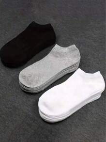 15 pares/10 pares/5 pares/3 pares/1 par de calcetines bajos para hombre de unicolor simple, que absorben la humedad y son invisibles, adecuados para todas las estaciones