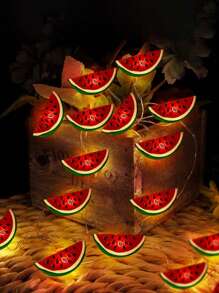20 LED Fruit String Lights, Copper Wire Fairy Lights, Waterproof Novelty Lemon, Watermelon, Grape, Pineapple Decor Lights For Patio, Kids Girls Room, Summer Decoration, Christmas, Birthday Party, Festival
