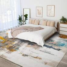 Homore Entrance Rug Indoor Door Mats For Entryway Modern Abstract Washable Rug Non Slip Throw Rugs For Bedroom, Kitchen, Front Door Entryway - màu nâu - Xem 3