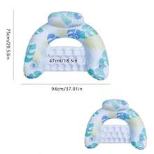 Thicker & Durable Inflatable Water Sofa With Backrest, Maple Leaf Shaped Floating Pool Lounge Chair For Adults - Multicolor - View 15