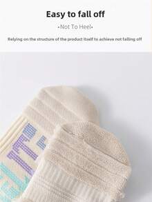 3 Pairs Basketball Socks, Crew Sock, TowelBottom Socks, Anti-Slip, Suitable For Basketball, Cycling, Durable, Black, For Gym - Multicolor - View 12