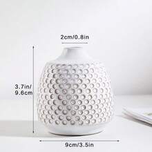 Set de 8 botellas de cerámica vintage con relieve para aceites esenciales, decoración de sobremesa para la sala de estar, entrada y mesita de noche