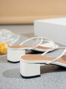 Women's High Heels, Ladies' Sandals, Black High Heels, Black Sandals, Black Shoes, Simple High Heels, Chunky Heels, Lace-Up Sandals, Mules