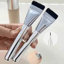 Kit de 2 Pincels De Base Corretivo, Contorno Facial, Máscara Facial, Mistura Plana Pincel De Maquiagem