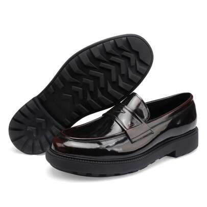 Patent Leather Loafer Slip-On, Formal Dress Shoes Classical Penny Loafers For Men