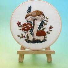 1 PC English Embroidery DIY Kit Bright Mushroom Hand Embroidery Material Package + 20cm Embroidery Bandage - Multicolor - View 14