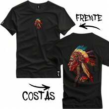 100% Cotton Printed Shirt Casual T-Shirt - 3695 - màu đen - Xem 1