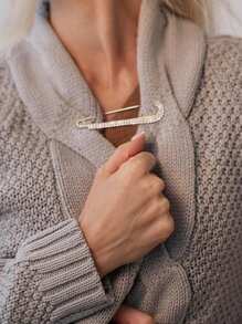 1/2/4pcs Rhinestone Brooch For Women Girls Gold Silver Color Safty Pin Brooch Lapel Pin Badge Sweater Dress Clothing Decor Hat Accessories