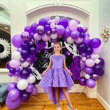 30pcs/50pcs Purple & Black Balloons, Unique Purple Color, Suitable For Celebrations: Weddings, Birthdays, Anniversaries, New Year, Graduation, And Other Holidays Decoration & Gifts (Unblown Balloons Appear Black)