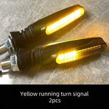 2 件摩托车指示灯流动转向信号灯摩托车转向指示灯日间行车灯刹车灯 12V 适用于摩托车踏板车四轮巡洋舰越野车