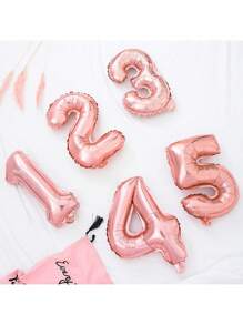 1 Stück/Set 16 Zoll Rosegold Themenparty Deko 0-9 Zahl Folienballons, geeignet für Geburtstag, Jahrestags-Partydekorationen