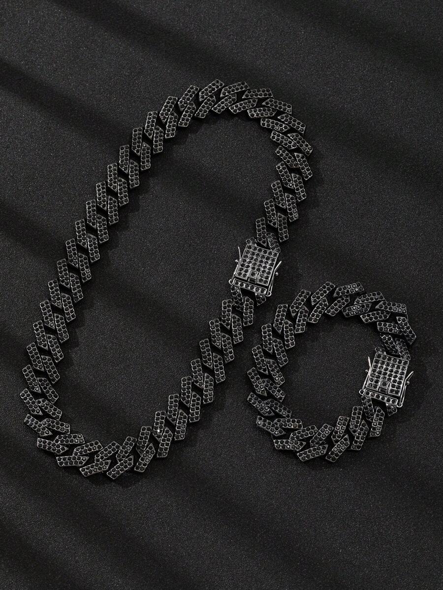 Stylish Full CZ Diamond Hiphop Chain Necklace, Suitable For Men And Women Everyday Streetwear, Great Gift