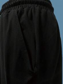 定制男士休闲/运动短裤，可印上您的文字/姓名/标语/有趣的设计，黑色，是节日、生日、周年纪念日、春夏季节送给她的绝佳礼物