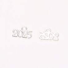 mengjiale 40pcs Retro Alloy Jewelry Accessories, Multicolor 2025 & 2026 Year Charms, Suitable For DIY Jewelry Making