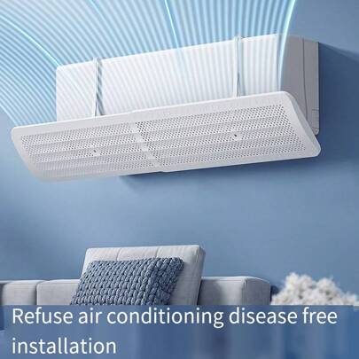 1 Stück Teleskop-Luftabweiser für Klimaanlage, 2-in-1/3-in-1 Haushalts-Deckenklimagerät-Abdeckung, Anti-Direktblas-Luftabweiser, Universal für Smart Home, Anti-Direktblas-Lamellenfenster, einstellbarer Klimaanlagen-Luftabweiser, Luftführung, Kaltluftabweiser, Luftreiniger.