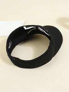 1pc Kids Knitted Embroidered Cat Face Elastic Brimless Cap - Black - View 4