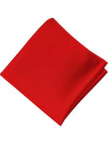 1 套男士纯色商务领结和口袋巾套装，新郎婚礼派对燕尾服领结和手帕 2 件套装，男士礼物（口袋巾 22x22 厘米） - 紅色 - 查看 3