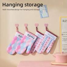 Creative Design Heat Resistant Gloves, Microwave Oven Baking Gloves, Anti-Slip & Thick Heat Insulation For Kitchen Use