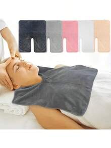 U Shape Towel Esthetician Salon Spa Massage Facial Care Neck Cosmetic Towels Reusable Warmer Microfiber Neck Towel, Microfiber Esthetician Towels For Facials Mask Removing Face Wrap Soft Facial Cloth With Split Design Spa Towels For Facial Steam Massage And Cleansing - Multicolor - View 1