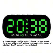 1pc Small Digital Alarm Clock, Suitable For Bedroom, 5 Brightness Levels, Dual Alarms, 12/24 Hour Format, Snooze Function, Large Digits, Plug-In, Loud Desktop Digital Alarm Clock, Suitable For Deep Sleepers, Adults, School Decor, Surprise Gift, Dorm Decor, Back To School Home Decor, Room Decor, Study Supplies