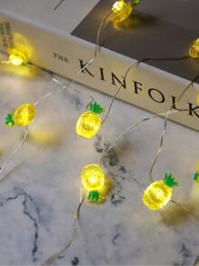 20 LED Fruit String Lights, Copper Wire Fairy Lights, Waterproof Novelty Lemon, Watermelon, Grape, Pineapple Decor Lights For Patio, Kids Girls Room, Summer Decoration, Christmas, Birthday Party, Festival
