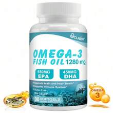 Brain & Heart Health Supports - With OMEGA-3 Fish Oil, EPA And DHA, 90 Softgels - 1 chai - Xem 4