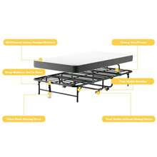 SnozeFlex SnozeFlex Folding Bed With Mattress, SPortable Foldable Bed With Storage Cover, SRollaway Bed For Adults With Memory Foam Mattress And Metal Frame, SCot Size Guest Bed On Wheels, 75 X 38