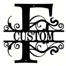 1 Fine Metal Art Logo - Personalized Last Name Logo, Name Design, Home Decoration With Custom Initials Thumbnail, Classic Style, Wall-Mounted Wall Art Decoration For Theme Parties, Perfect Heartfelt Gifts For Friends And Family