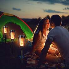 12 Pack Solar Flame Torch Lights, Outdoor Lights Solar Powered Waterproof For Outdoor Decor, LED Torches For Outside Decor,  Solar Outdoor Decorations For Patio Garden Art, Halloween Decorations, Halloween Decor