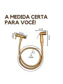 Kit Ducha Higiênica Dourada E Acabamento Descarga Banheiro