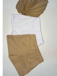 Kit Of 2 New Fashion Tailored Social Shorts 2025 - 白色 米色 - 查看 2