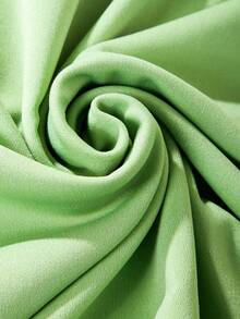 1 Pc Teen Girl's Polo Collar Floral Print Casual Dress, Stylish & Slim-Flattering - Green - View 4