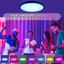 CANMEIJIA 24W Alexa 吸顶灯，蓝牙涂鸦手机应用控制，RGB 卧室吸顶灯，带遥控器的家居装饰客厅灯，适用于家庭/客厅/卧室/音乐室/书房/厨房/浴室/衣柜/舞台/展厅/商店/画廊/走廊/餐厅/服装店/酒吧/工作室 - 藍牙Alexa吸頂燈 - 查看 6
