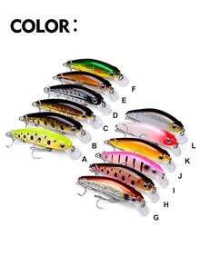 1 Pieza Señuelo De Pesca Artificial,Señuelos De Pesca Para Agua Dulce Con Señuelos De Plástico Blando, Señuelo De Pesca Suave Realista Con Anzuelo, Cebo Artificial De Pez Biológico Con Cola Oscilante, Lubina y Otros Peces, Duradero Y Resistente a La Corrosión, Ideal Para Pesca De Agua Dulce Y Salada, Pesca 1 pieza de señuelo de pesca artificial flotante duro de cebo para la pesca de bajo y lucio - Rosa - Ver 8