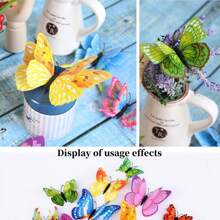 12pcs 3D Layered Realistic Butterfly Decorative Wall Stickers, Creative Home Decor Fridge Magnets