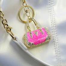 Mini Sparkling Rhinestone Enamel Keychain Purse Bag Backpack Pendant Charm - Fashionable And Functional Accessory For Women - Perfect Gift Idea Y2K Beach Accessories Daisy