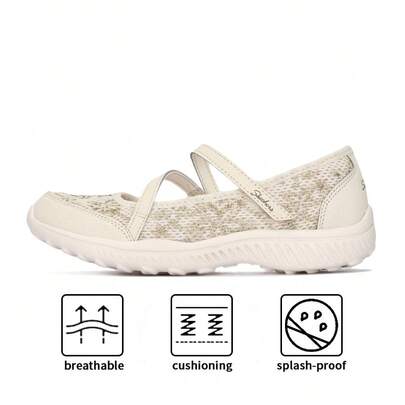 Skechers Zapatos casuales activos para mujer, zapatos tipo "Mary Jane" ligeros para ir y venir/zapatos deportivos, para tallas 37 y talla grande se recomienda pedir 0.5 talla menos