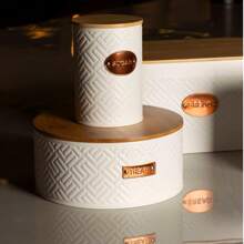 Conjunto Utensílios Porta Pão Biscoitos Café Açúcar