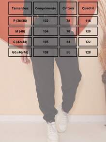 Calça Feminina Jogger Esportiva Bomber com Elastano e Bolso