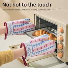 Creative Design Heat Resistant Gloves, Microwave Oven Baking Gloves, Anti-Slip & Thick Heat Insulation For Kitchen Use
