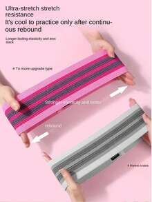 3pcs/Set Elastic Resistance Bands, Yoga Hip Bands, Fitness Leg Bands, Suitable For Squat Training, Outdoor Gym Hip Workout - Multicolor - View 6