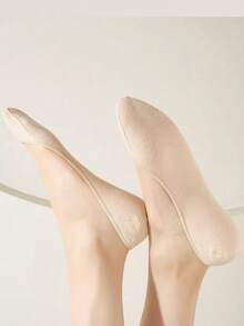 Ultra Low Vamp Boat Socks For Women Without Side Edges, High Heels Invisible Socks Summer Silicone Anti Slip Short Socks Cover Christmas Gift - Multicolor - View 3