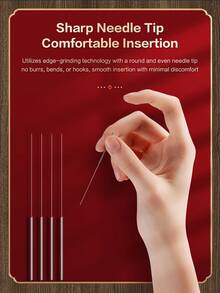 Cofoe 100 支体针针灸简单实用多功能一次性针灸针中医理疗针 - 銀色 - 查看 4