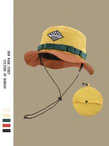 1pc Quick-Drying Packable Bucket Hat, Wide Brim Breathable Sun Hats, Classic Color Bucket Hat, Outdoor Hats For Women Men