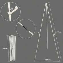 1pc High-Quality Metal Tripod Display Stand, Foldable, Height Adjustable, Non-Slip, Suitable For Wedding Party Decor, Telescopic Metal Easel Tripod, Foldable, Applicable For Signs, Wedding Photos, Home Posters, Etc. - Multicolor - View 15