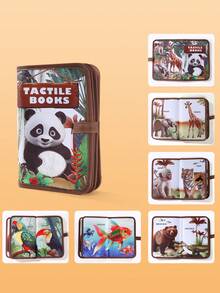 1pc Infant Animal Farm Touch & Feel Book, Realistic Animal Fur Textures, Baby's Hands Touch Nature, Infant Cognitive Toy, Tear-Resistant 3D Early Education Touch & Feel Book, Baby Christmas, Halloween, Thanksgiving Gift - Multicolor - View 14